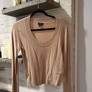 Club Monaco Beige Scoop Neck Sweater